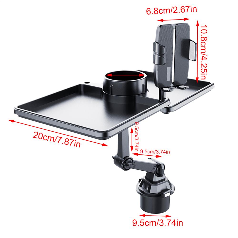 Cup Holder Expander Tray For Car Car Adapter Cup Holder Tray For Eating Commuting Traveling Vehicle Dining Table Worker Solutio