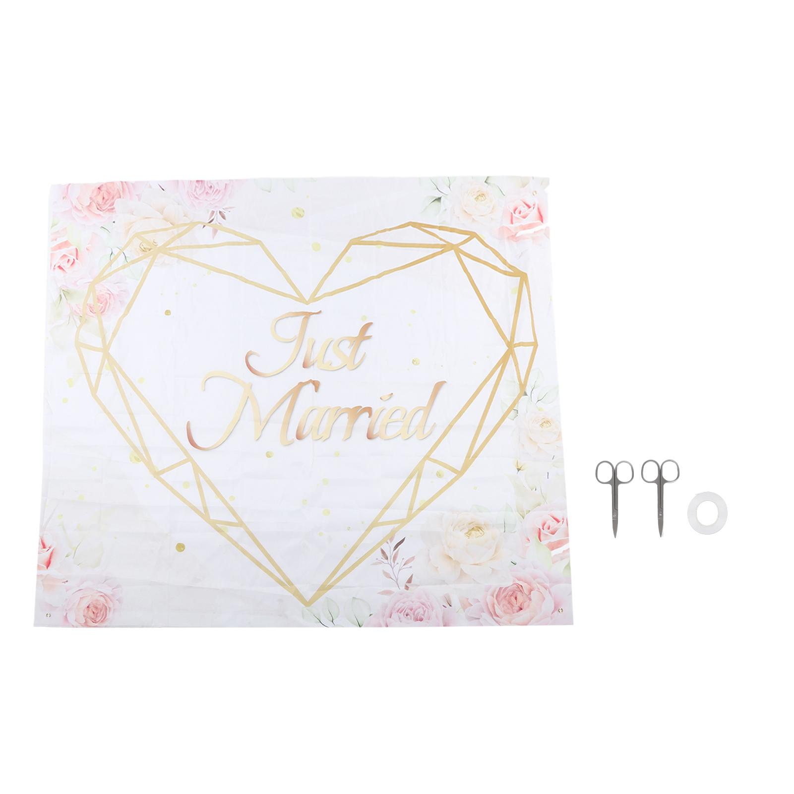 

Свадебный фон «Любовь» из полиэстера, романтический, быстрая установка, свадебный фон в виде сердца для помолвки Without Gift Box