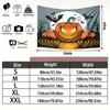Halloween Party Home Moon Pumpkin Backdrop, Multicolor Polyester Banner for Photo Booth & Wall Decor