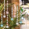 6pcs/set Transparent Acrylic Ice Pendants Sparkling Christmas Tree Hanging  Holiday Decor