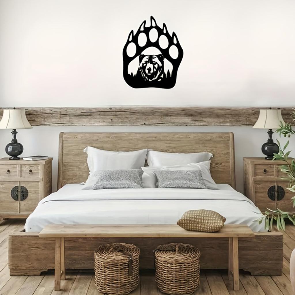 Metall Wanddeko Bärenpfote Wohnzimmerdeko Wandschilder Metall Wandkunst Innendekor Innen Außen Hängeobjekte