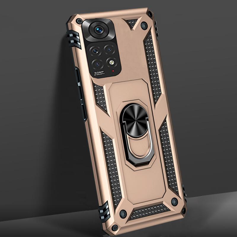 Luxury Battle Armor Holder Phone Case For iPhone 13 12 11 Pro Max X XR XS Max 8 7 6S 6 Plus Shockproof Finger Ring Stand Cover Shell Fundas Coque