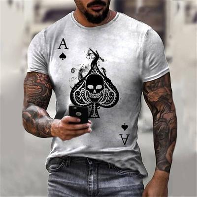 Men's Skull Graphic Prints Shirt T Shirt Tee Short Sleeve T Shirt 3D Print Round Neck Shirt Designer Classic