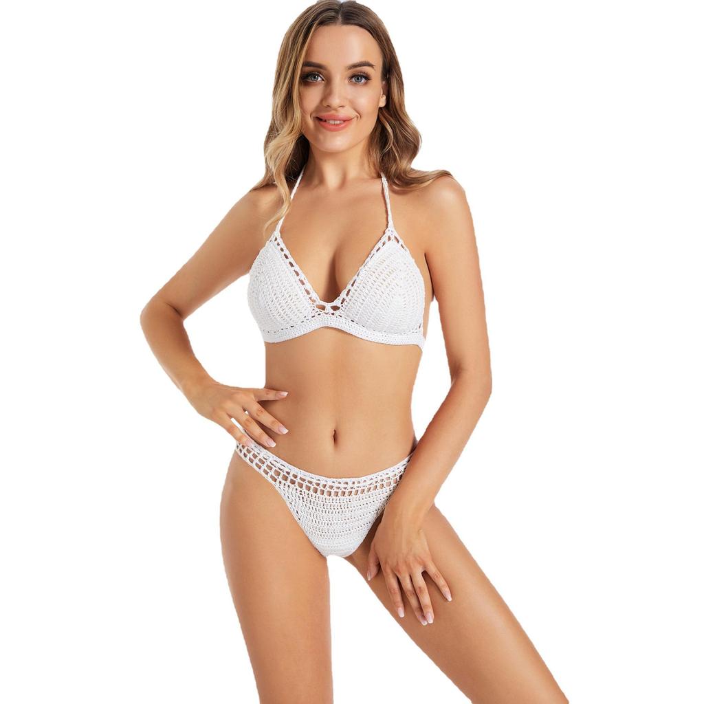 Handmade Crochet Bikini Set - European & American Beach Swimwear
