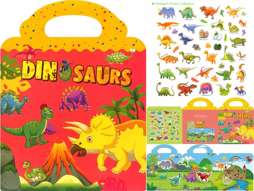 Booklet with 31 stickers Dinosaurs Animals dino stickers
