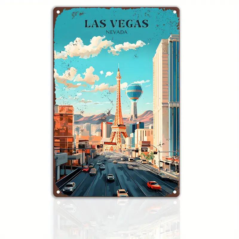 Vintage Metal Sign Travel Round The World FRANCISCO,LOUVR,MILAN,Poster,Home,Bar,Room,Hotel,Cafe,Club Retro Wall Decor Plate Gift