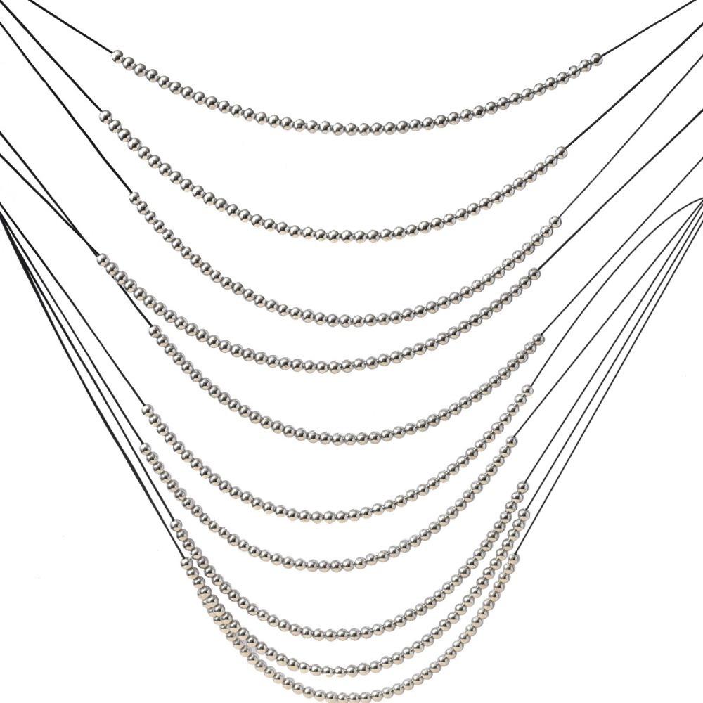 Layered Tassels Necklace Boho Multilayer Imitation Pearl Necklace  Wedding Jewelry