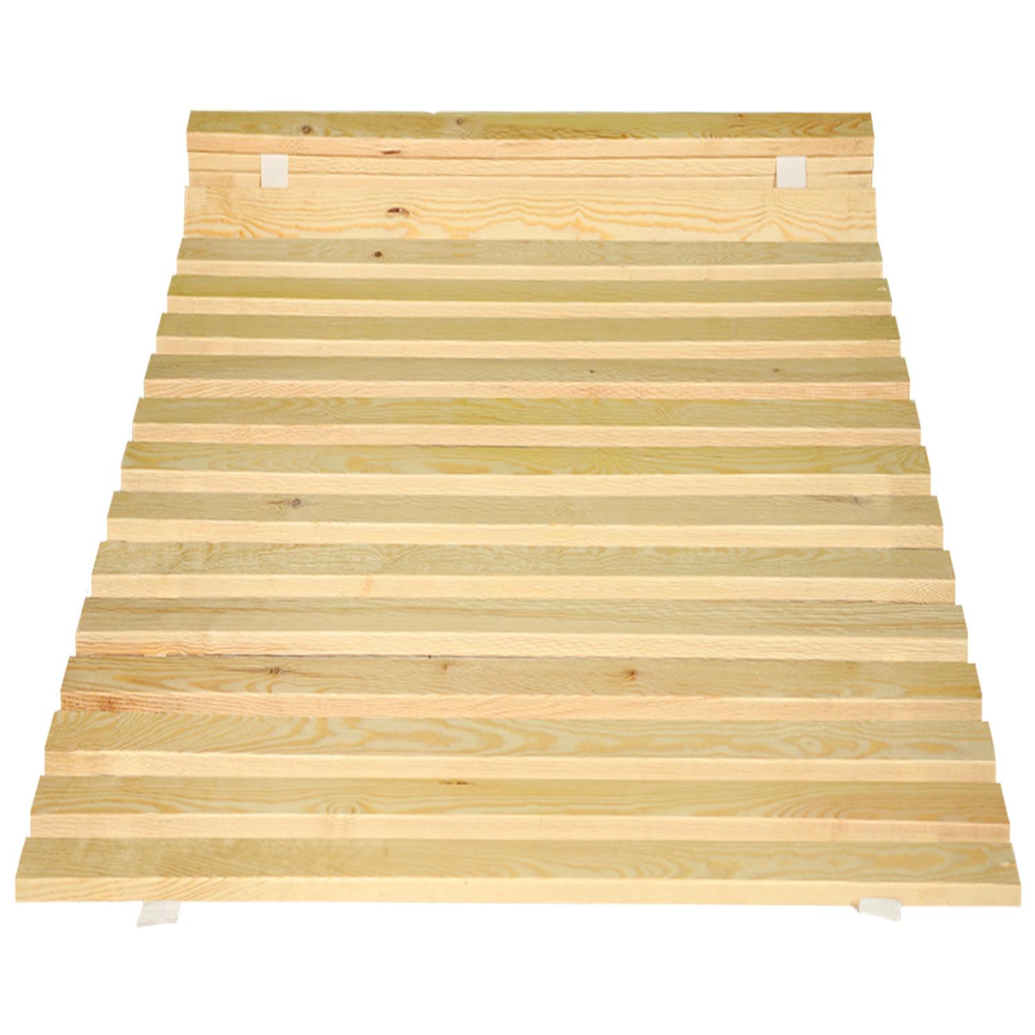 Drewniana rama łóżka z listwami na pasku do materaca 80 x 200 cm