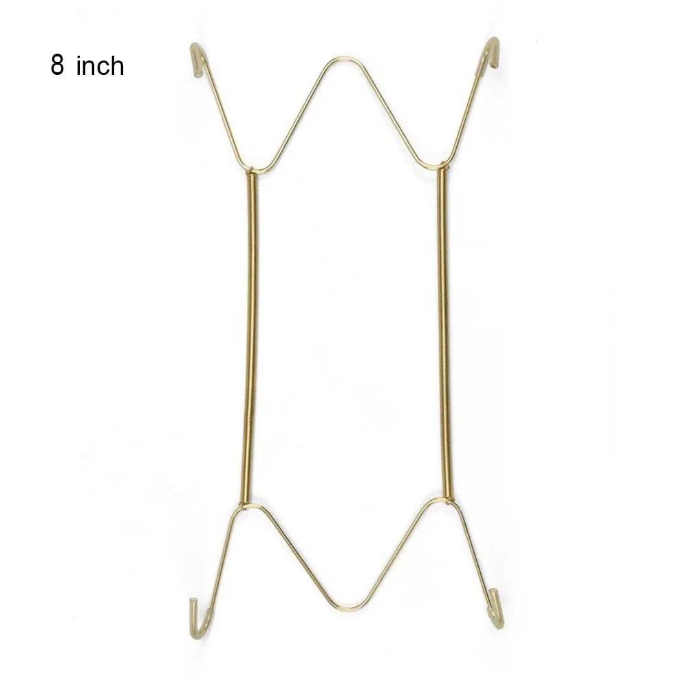 Wall Display Plates Dish Hangers Holder New Design W Type Dish Spring Holder Invisible Hook Home Decor 6/7/8/10/12/14/16 Inch