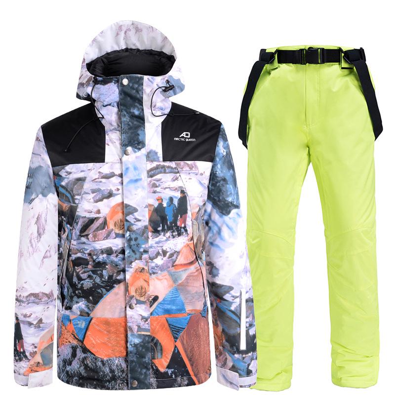 Unisex Winter Ski Suit: Windproof, Waterproof, Warm, Thickened Jacket and Pants for Snowboard and Alpine Skiing