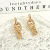 Manufacturer'S Supply Is Full Of Diamond Pig Nose Temperament Advanced Sense Earrings Female Spot