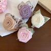 Sweet Versatile Mesh Flower Hair Clip For Woman Girls Elegant Temperament Rose Shark Clip Fashion Hair Accessories Gifts