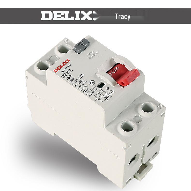 Delixi Mini Circuit Breaker DZ47L 2P/4P with Earth Leakage Protection, 63A/100A for Household Use