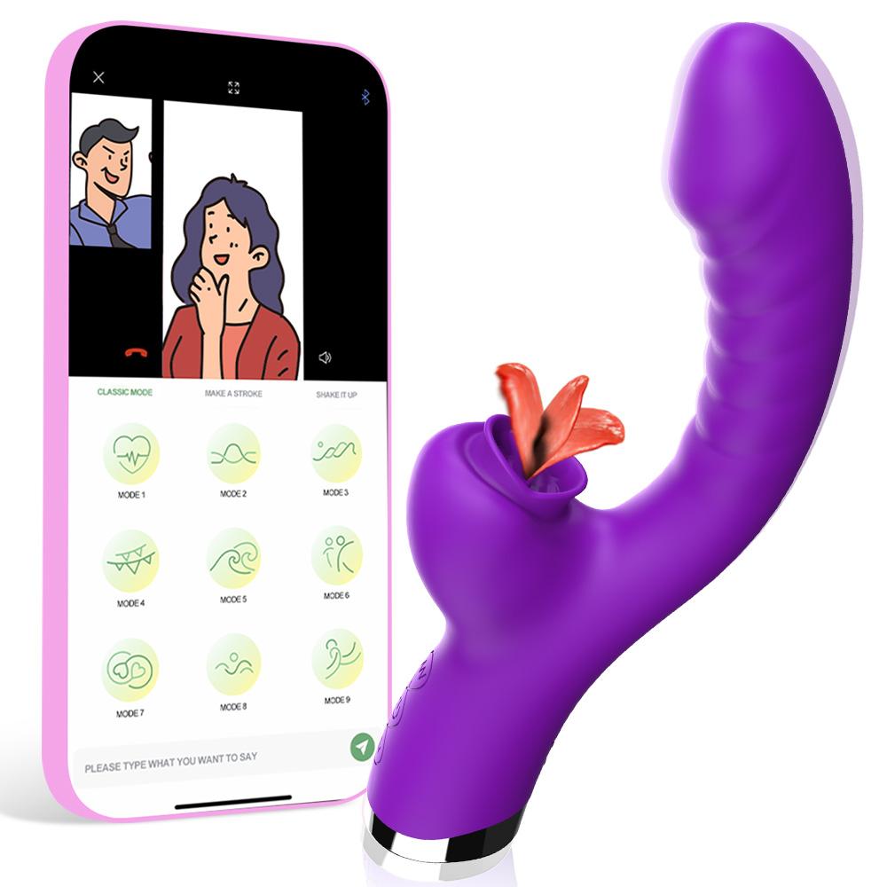 App Bluetooth Impact Telescopic Vibrator Female Sex Toy Vibrator Vaginal Massager Clitoral Stimulator Couple Adult Products