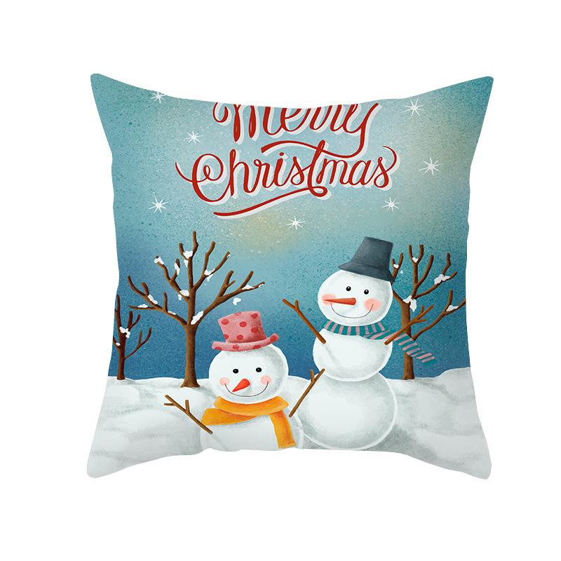 Rotes Weihnachtsgeschenk-Kissen Büro Weihnachtsmann-Kissen Sofakissen Rentier-Kissenbezug