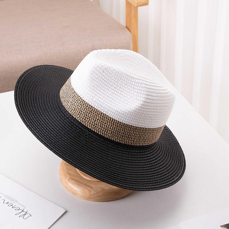 Summer Mens Weave Wide Brim Sun Hat With Foldable Design For Beach And Travel