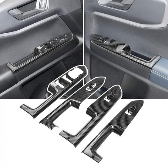 Car Window Lift Switch Panel Cover Trim For Ford Bronco Sport 21+Carbon Fiber