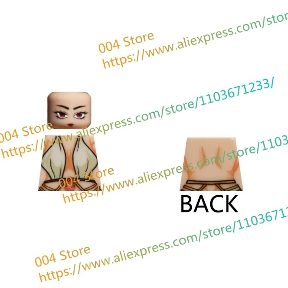 18+ Adult Building Block MOC Anime Action Figure Sexy Model Date Cartoon Swimwear Girl Hair Kit Ornament Toy Gift Collection F31
