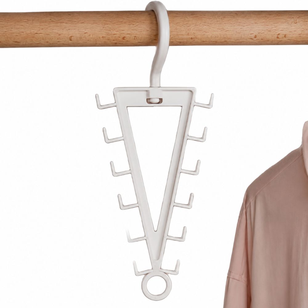 Wall Mounted V Shaped Hanger Rotatable Hat Rack New Multi Hook Organizer  for Wardrobe