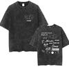 Vintage Washed Ateez Yunho Kpop Band Album 2026 TShirt Mens Women Hip Hop Loose Korean Fashion Short Sleeve T Shirt Streetwear
