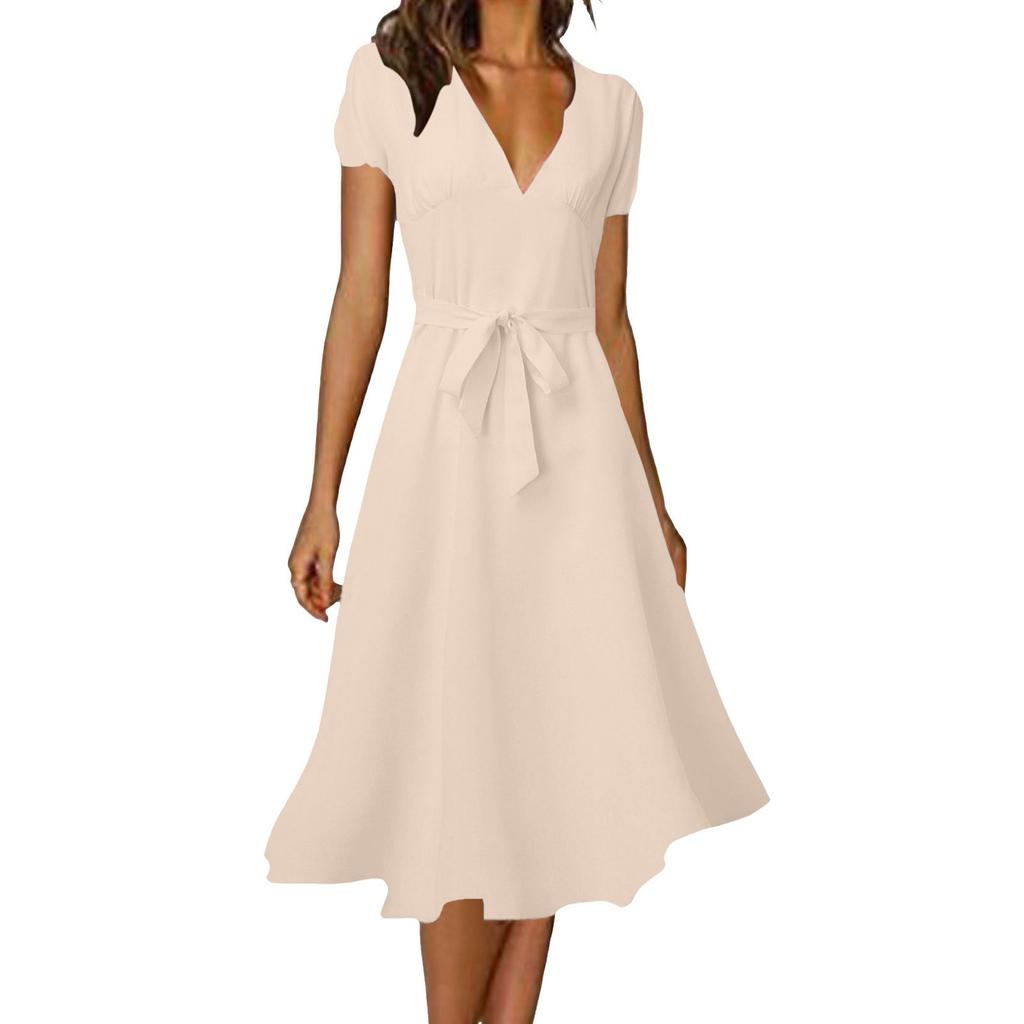 IHUASU Rochie sexy cu decolteu în V la modă pentru femei