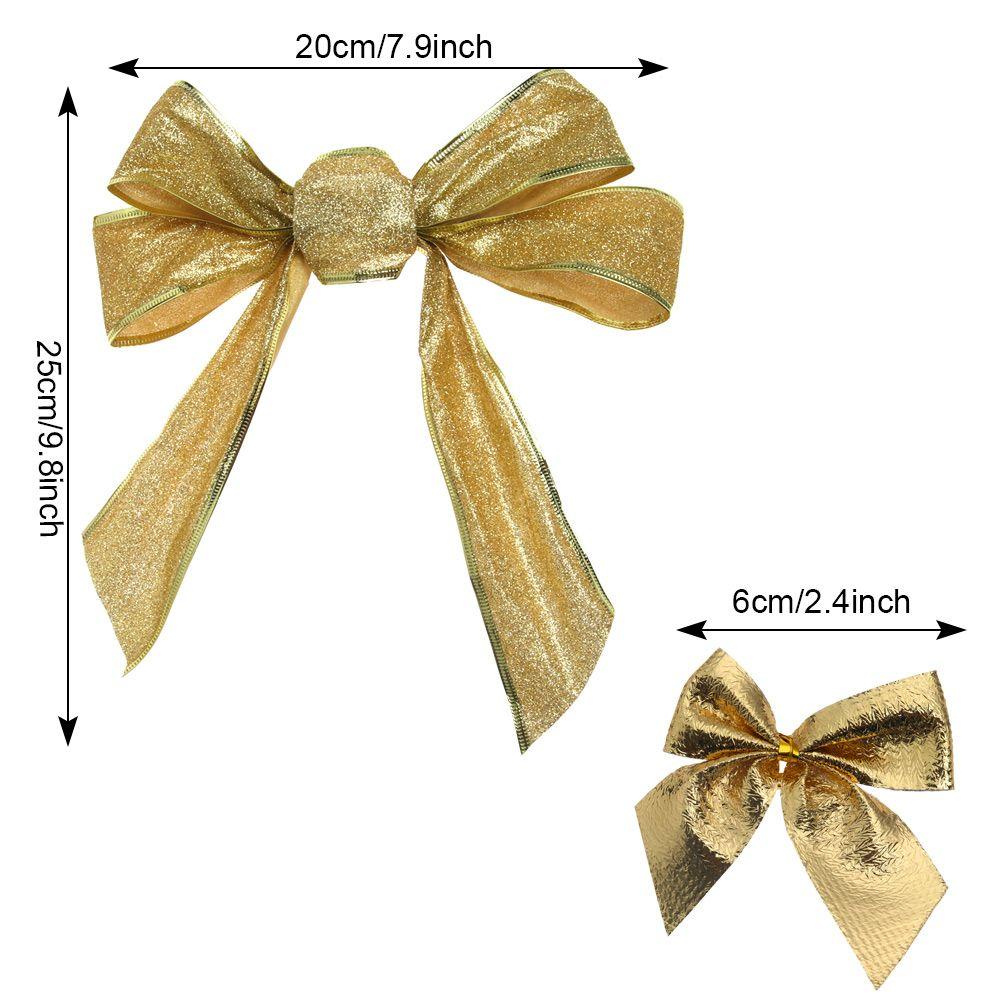 12pcs New Party Decoration Home Decor Christmas Tree Hanging Wedding Supplies Xmas Ornament Bowknot