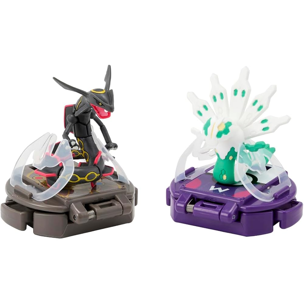 Pokmon Moncolle Battle Figure Black Rayquaza vs White Zygarde 50% Form 6cm Collectible Toy