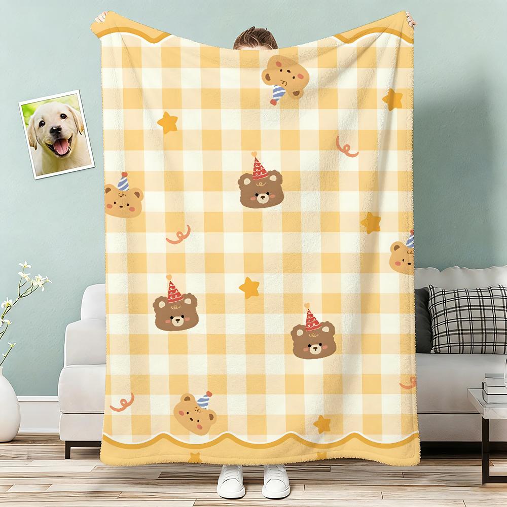 Trendy Flowers And Animals Throw Lightweight 240G Flannel Blanket Soft Skin-Friendly For Summer Cooling