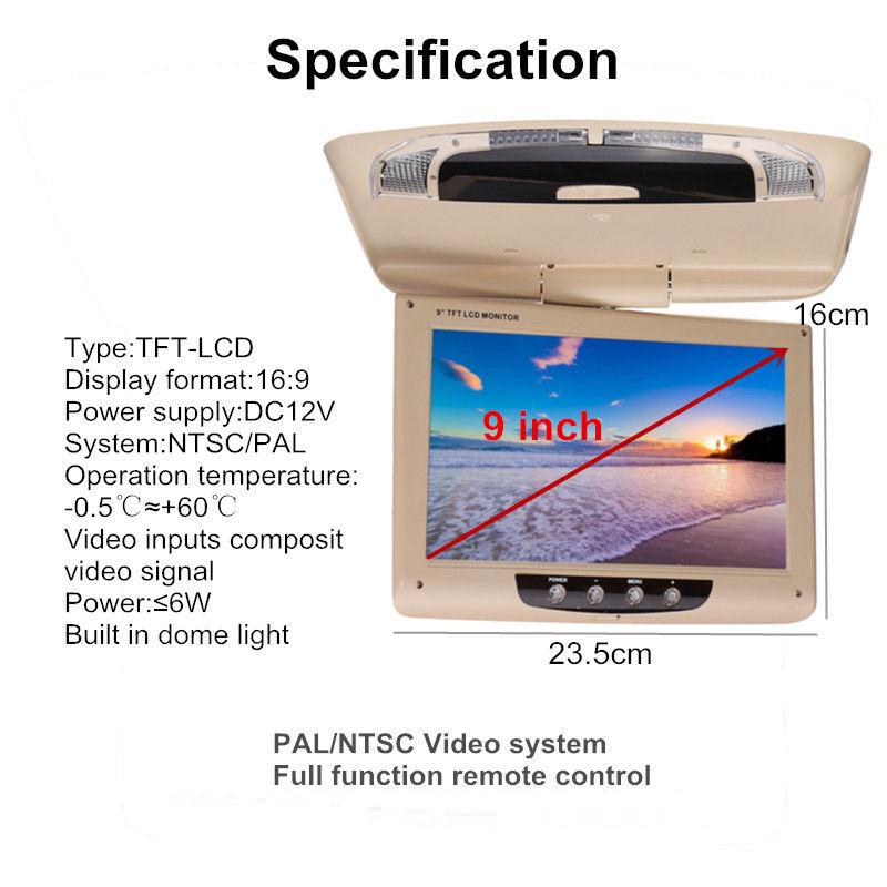 TFT LCD Monitor Car DVD HDMI Player 