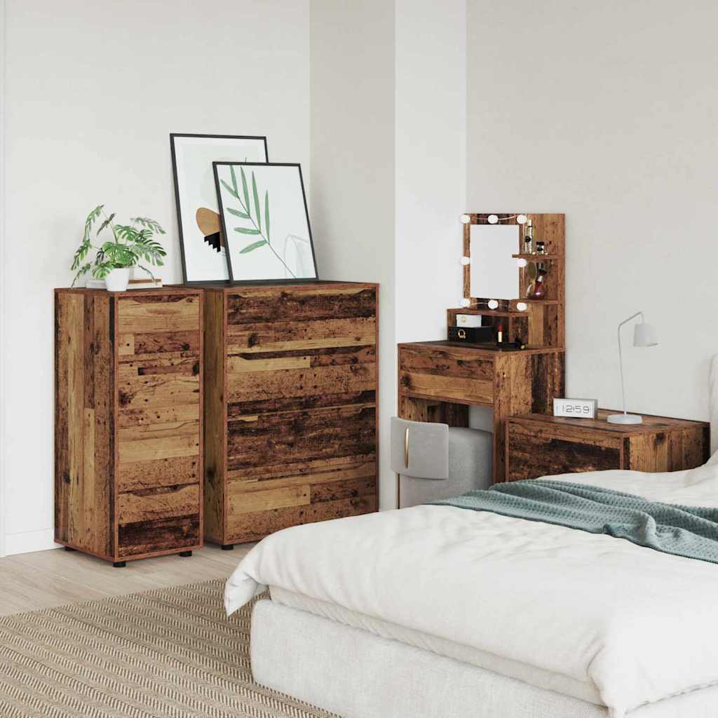 Storage Cabinet Reclaimed Wood Look 40 x 48 x 105 cm Engineered Wood