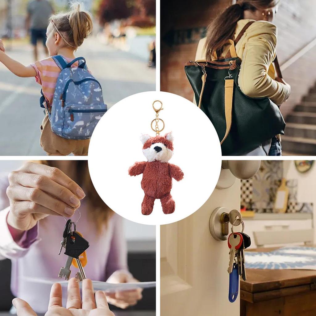 Fox Plush Keychain,Fox Plush Keychain,Fox Plush Stuffed Keychain,Purse Cute Keychain Soft Animal Keychain Car