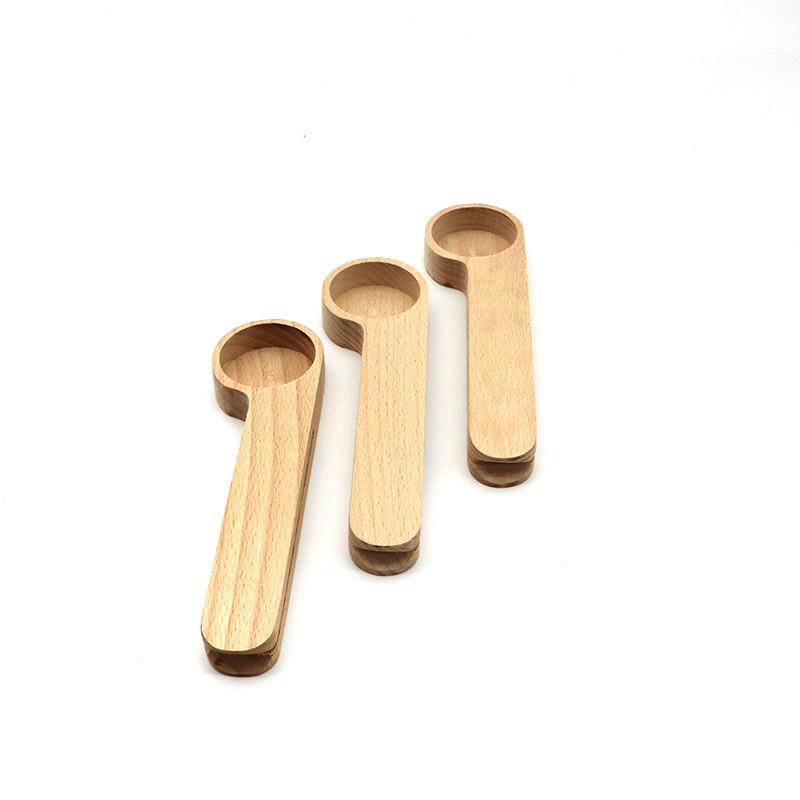 Wooden Milk Powder Spoon With Clamp For Home Use And Coffee Preparation