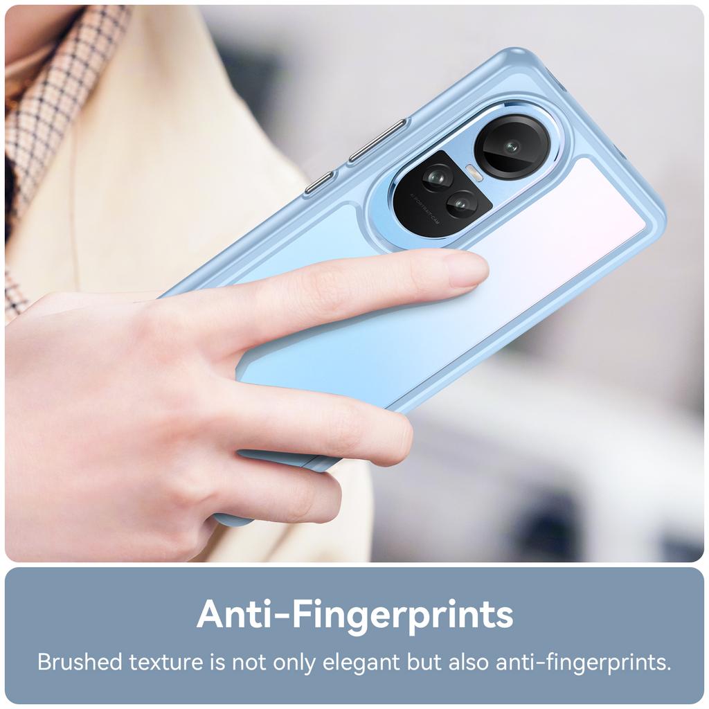 For Oppo Reno10 Pro 5G (Global)/Reno10 5G (Global) TPU+Acrylic Hybrid Case Drop-proof Mobile Phone Back Protector Cover