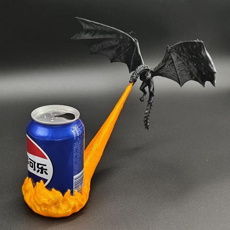 Drageflamme Bokstøtte Skulptur Ildspydende Drage Gotisk Ornament Halloween Bursdagspresang Bokhylledekorasjon