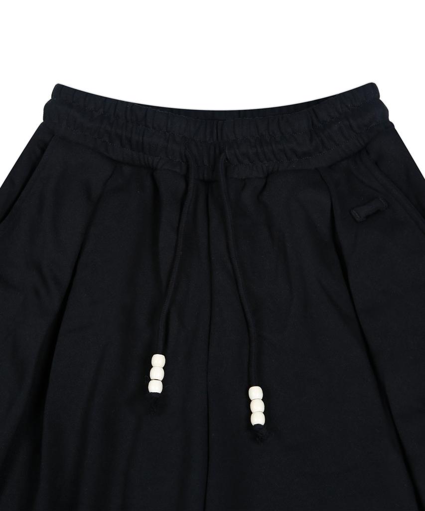 RuNaKi'Hu' Wxp024 Dot Pintuck Sweat Balloon Pants (Black)