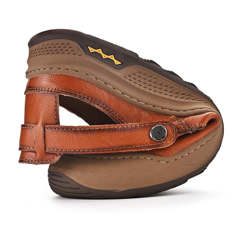 Fashion Men's Leather Sandals Summer Male Shoes Beach Sandals Comfortable Outdoor Casual Sneakers