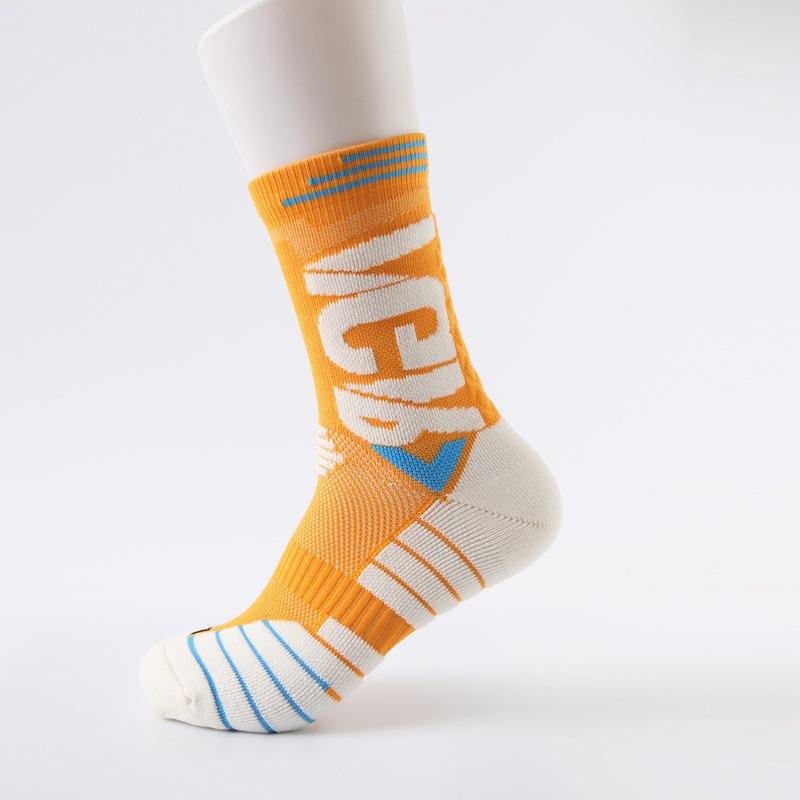 Professional Towel-backed Thickened Basketball Socks, Men's Breathable, Anti-slip and Wear-resistant Elite Badminton Sports Pressure Socks
