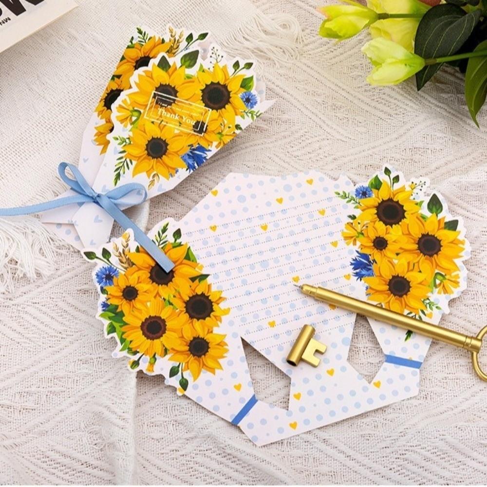 Papier basteln Grußkarte Sonnenblume/Rose/Nelke/Lilie Einladungskarte Valentinstag