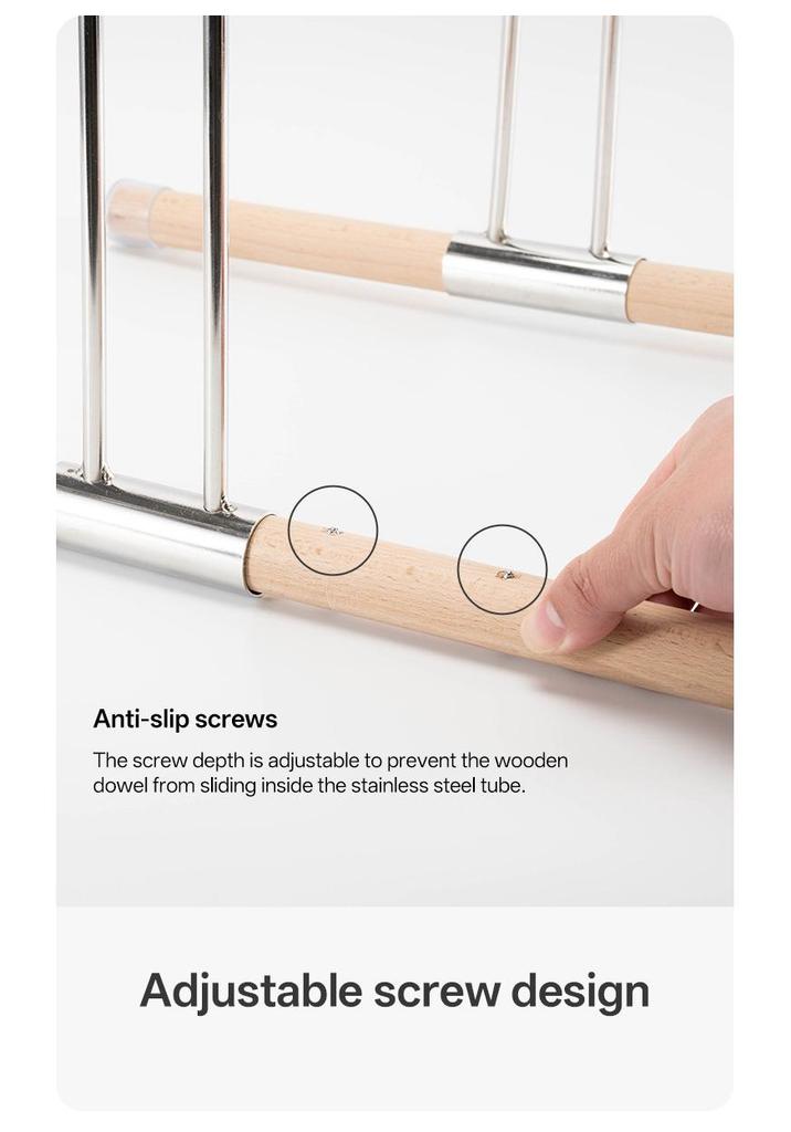 LiLioo Stainless Steel & Wood Bike Display Rack Indoor Storage