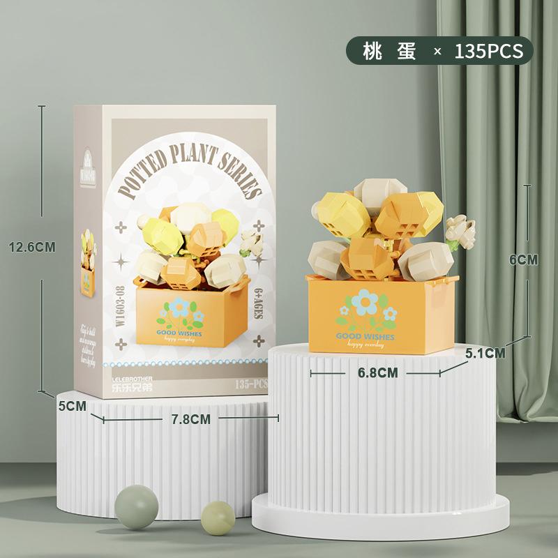Bukiet Kwiatów Mini Klocki Konstrukcyjne Zestaw Kwiatów 3D DIY Kreatywne Rośliny Mikro Klocki do Dekoracji Domu Prezent dla Dziewczynki Dorosłych Dzieci