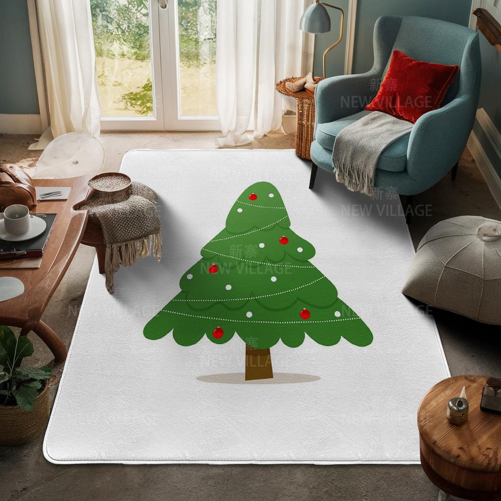 House Entrance Carpet Home Door Mat Living Room Bath Foot Bathroom Non-slip Water Absorption Rugs Bath Merry Christmas Winter