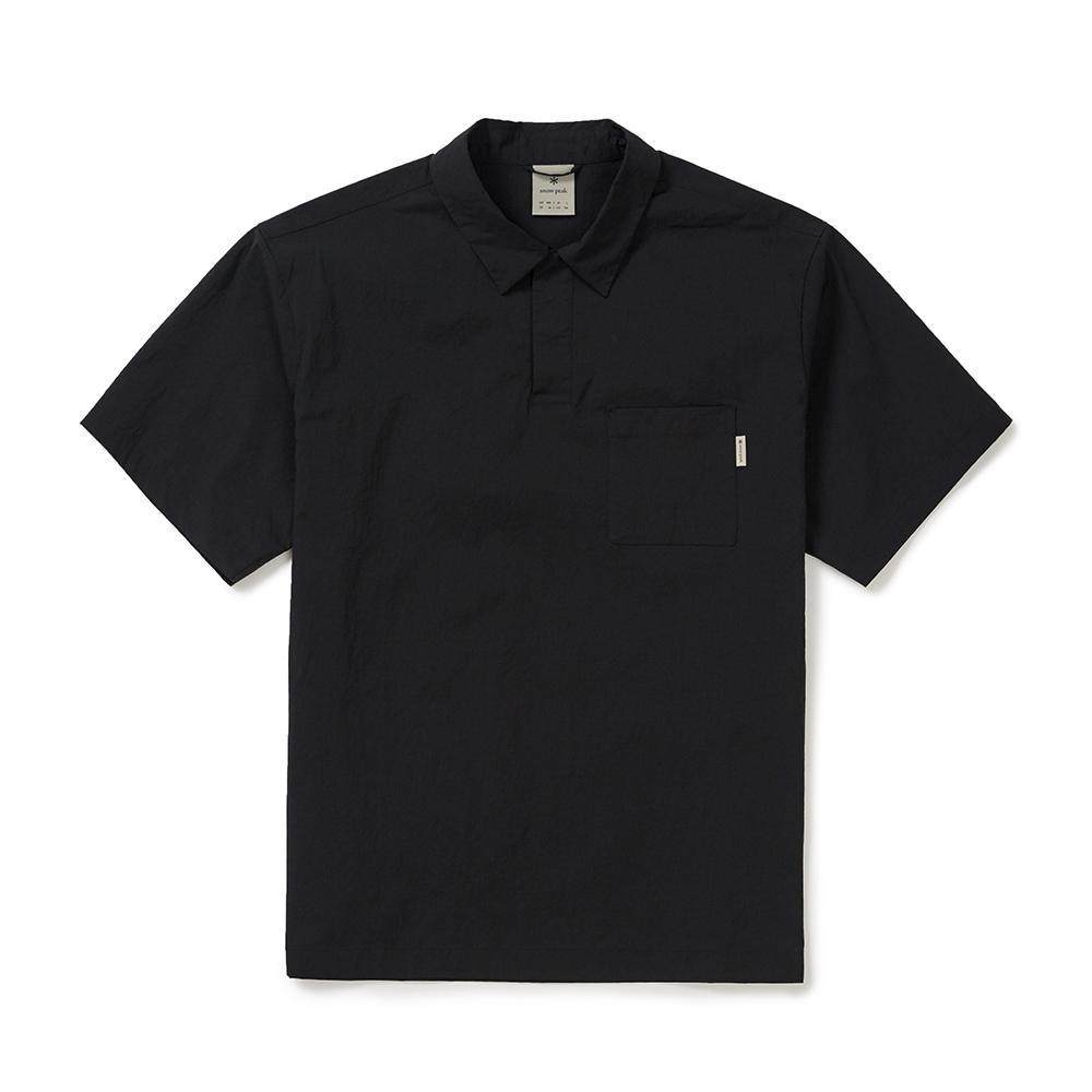 [Snowpeak] Cooling Root Pocket Short Sleeve Polo T-shirt Black (S25MMRPS60)