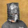 Black Moria Dwarven Battle Helmet LOTR-Inspired Medieval Armor for LARP, Cosplay, Knight Attire, and Collectible Display