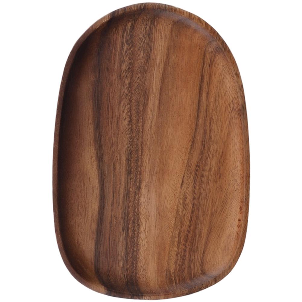Artistic Dinnerware Handmade Walnut Tray Dining Table Decor Asymmetrical Shape Design Comfortable Tactile Feel