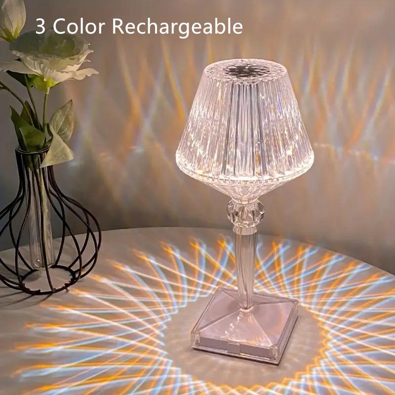 Rose Diamond Table Lamp 3/16 Colors RGB With Touch And Remote Control Acrylic Rays Lamp Christmas Decorations Atmosphere Light