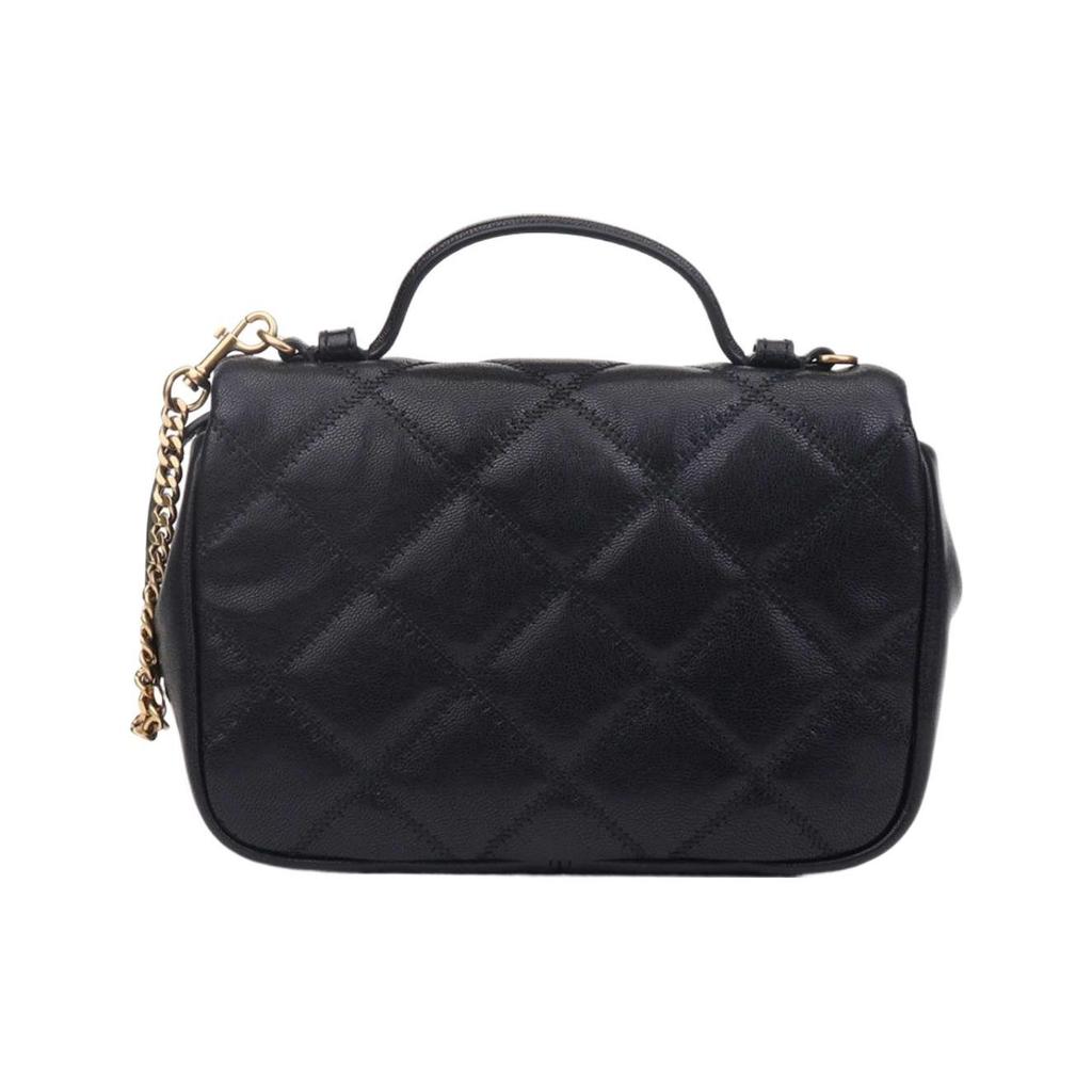 Tory Burch TB-Willa Solid Color Quilted Flap Chain Magnetic Closure Leather Square Shoulder Crossbody Handbag Women Handbag Black 153399-001