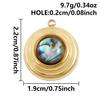 2pcs Different Shape Transparent Drip Oil Abalone Shell Charm Stainless Steel Charms For Jewelry Making Pendant DIY Accessories