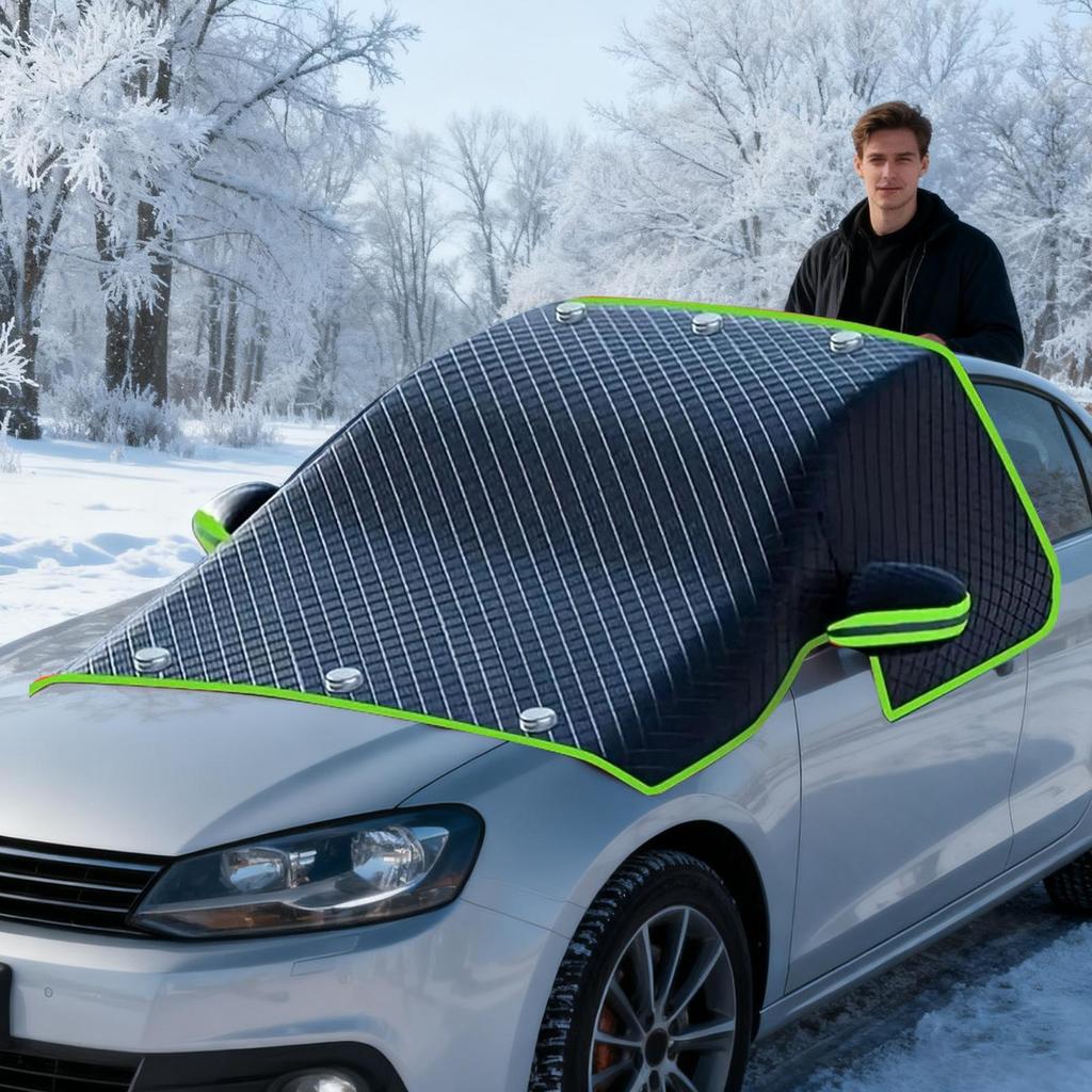 Windschutzscheibenabdeckung für Eis und Schnee Wasserdichter reflektierender Schutz Zubehör Winter-Windschutzscheibenabdeckungen für Frost Innen Außen
