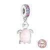 Charms camaleonte adatti a braccialetti originali alla moda in argento 925 con zircone, perlina a forma di polpo e tartaruga, ciondolo a forma di farfalla e lucciola, fai da te per realizzare gioielli