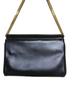 Used CELINE Triomphe Leather Shoulder Bag Black 2-Way Ladies